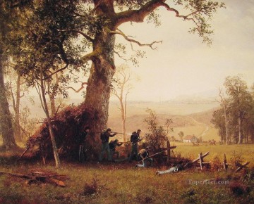 Albert Bierstadt Painting - Guerrilla Warfare Albert Bierstadt